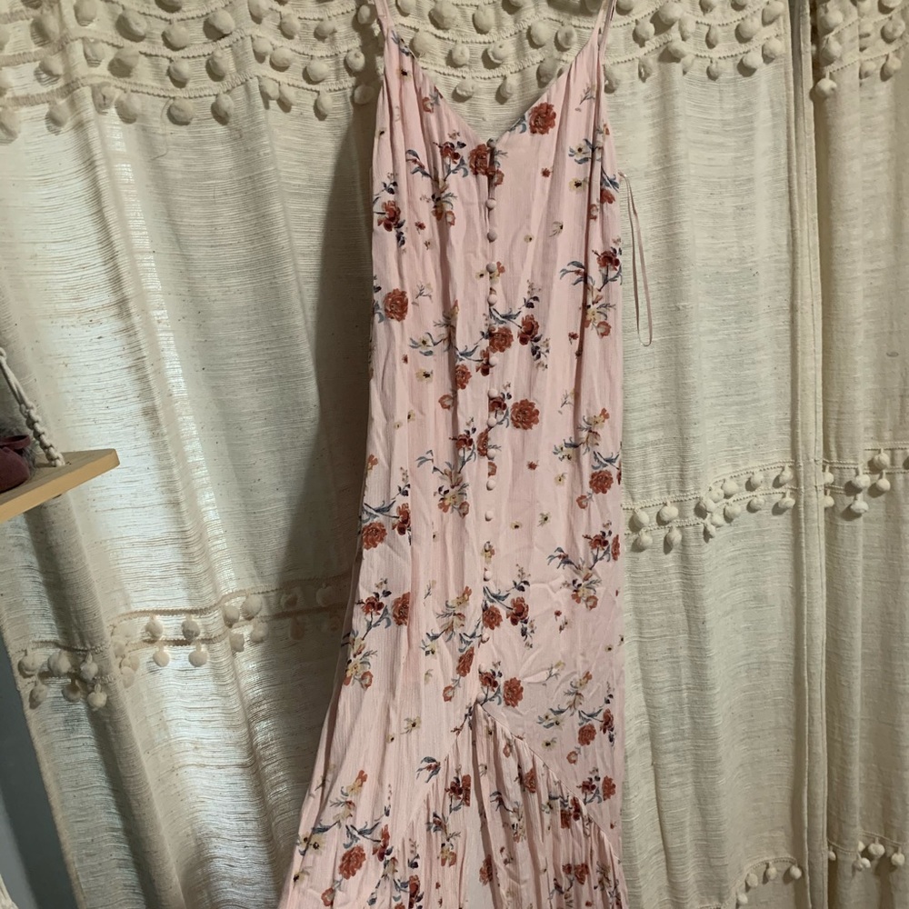 Pink floral maxi